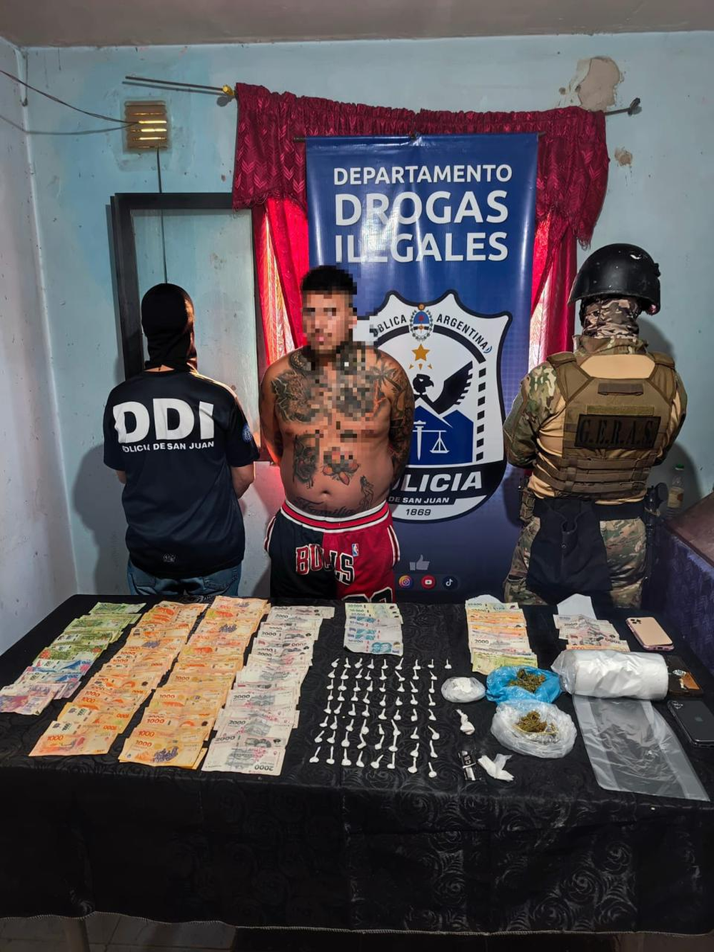 Cayó el “Callejero Fino” en Chimbas: droga, dinero y un operativo con tensión