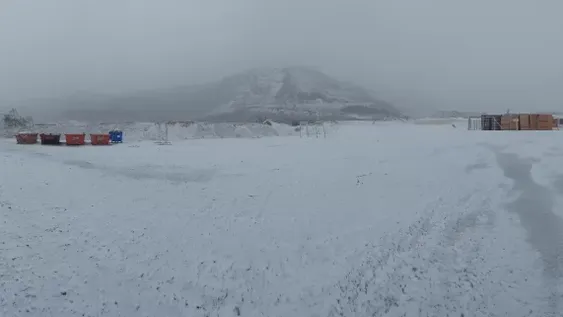 Nevó en San Juan: postales de un domingo helado