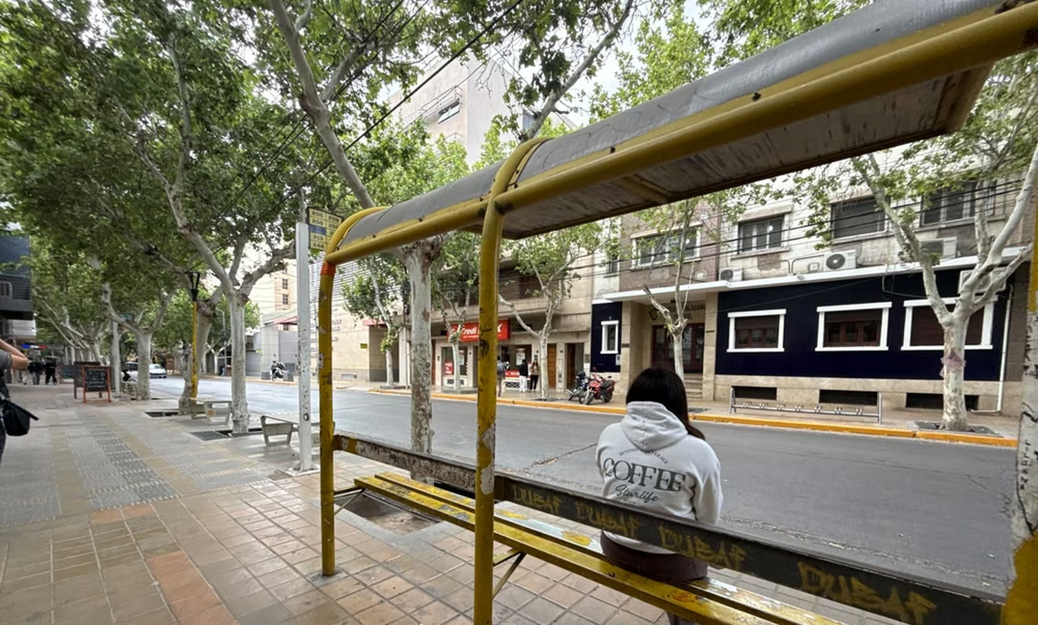 La desolación por la falta de colectivos en San Juan.-