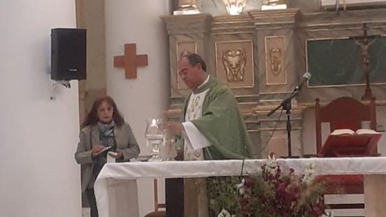 Aún sin los arreglos definitivos, la iglesia de Jáchal volvió a funcionar