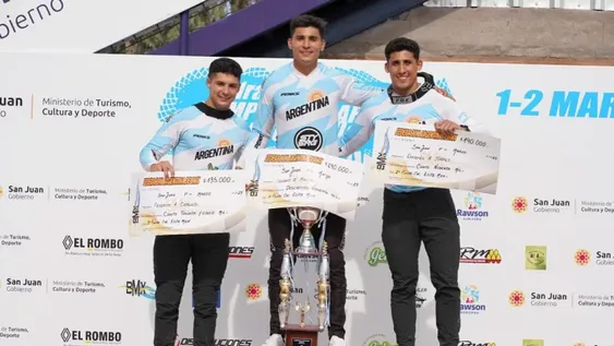 EL DOS VECES  OLÍMPICO ganó la prueba en seniors, y comparte el podio con Federico Capello y Ezequiel Torres (foto gentileza: nphfoto).