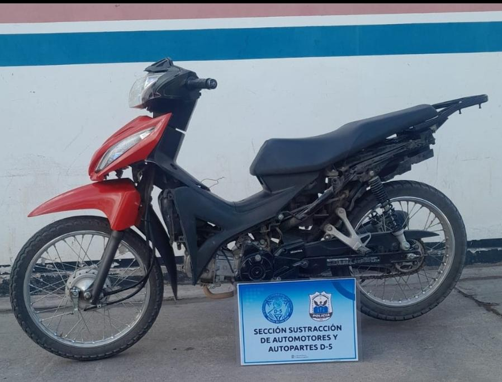 La moto robada en Capital fue hallada en Chimbas tras varios días de búsqueda. &nbsp;