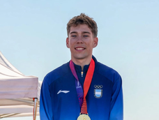 Mateo, a la historia. El sanjuanino Kalejman se subió a lo alto del podio de los Suramericanos en Santa Fe.&nbsp;