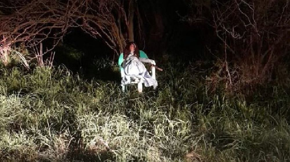 El enigmático hallazgo fue a metros del vivero municipal y hasta el momento nadie se hizo responsable del hecho.