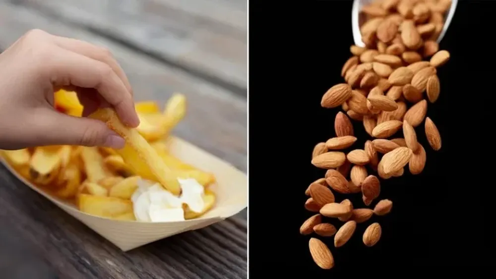 Papas fritas vs. almendras: qué engorda más