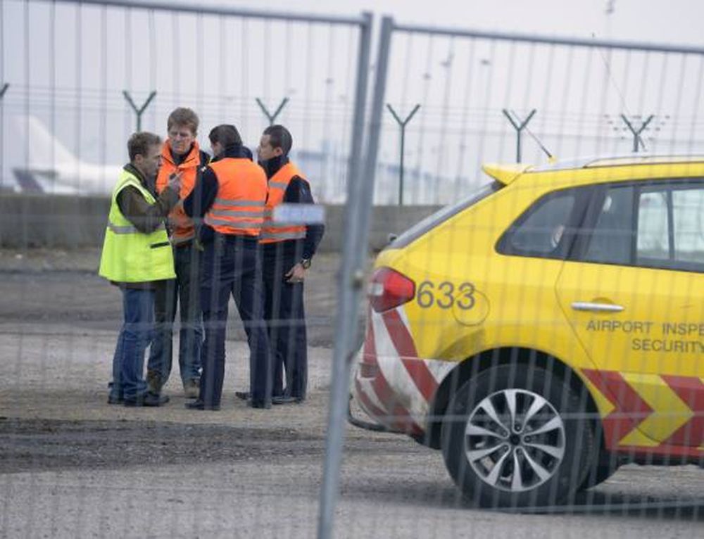 Megarobo de diamantes  en aeropuerto de Bruselas