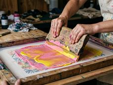 La UNSJ dará dos talleres en Chimbas, uno de ellos, el de diseño de estampas textiles (Foto ilustrativa generada con IA)