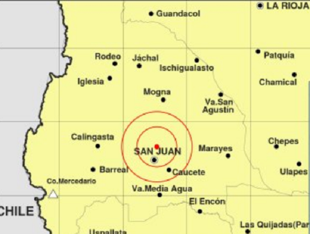 Un sismo con epicentro cerca del Gran San Juan se sintió en la noche de este jueves