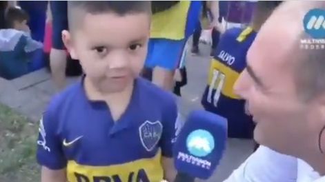 El furcio del nene que fue a los festejos de Boca y se viralizó