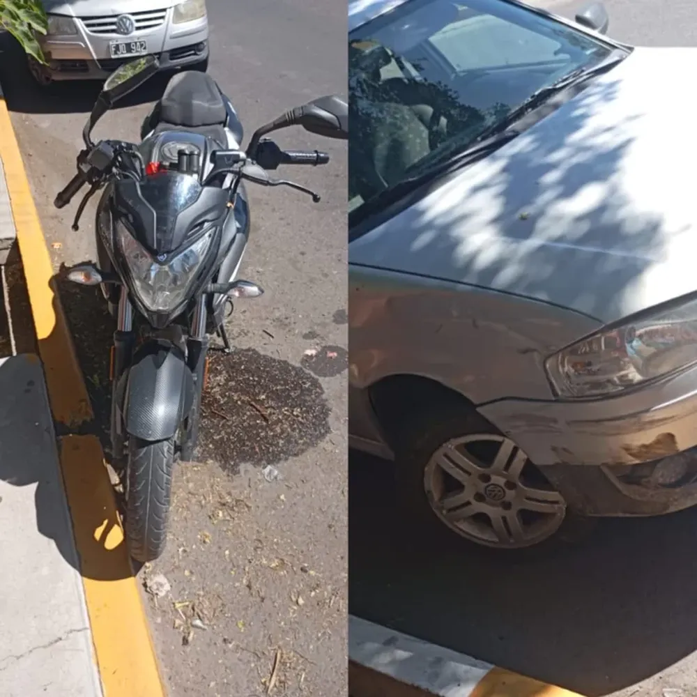 Choque entre auto y moto en avenida Rawson deja a un herido