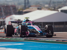Franco Colapinto, con su Alpine en el Circuito de las Américas, en Austin.