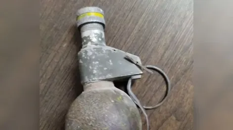 Granada de mano hallada en Jáchal.-