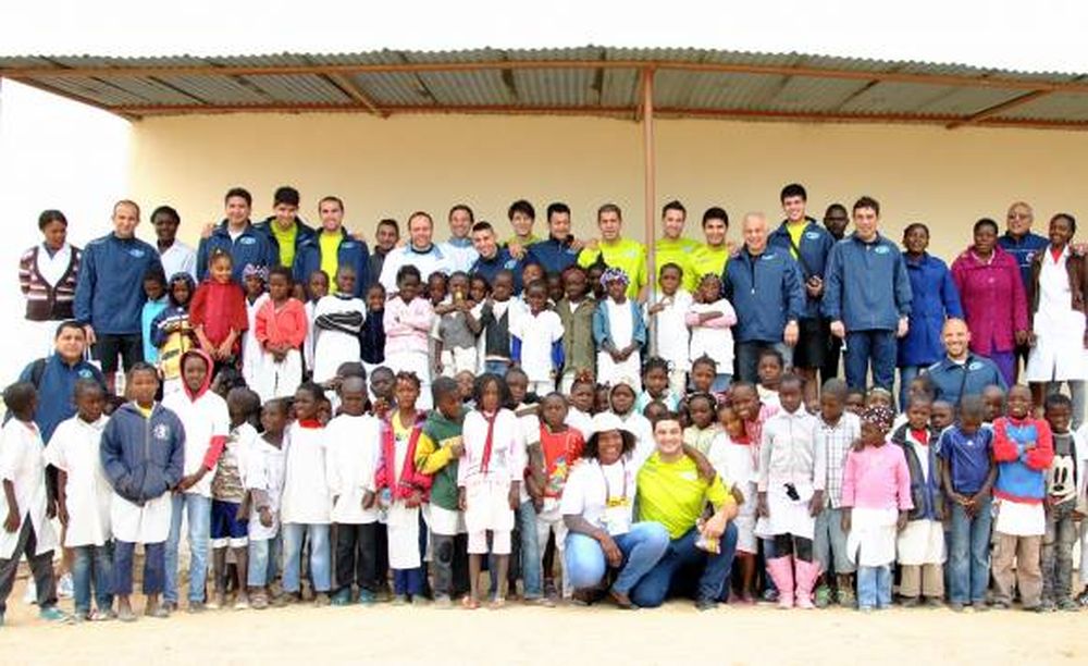 En la escuela  con la Selección