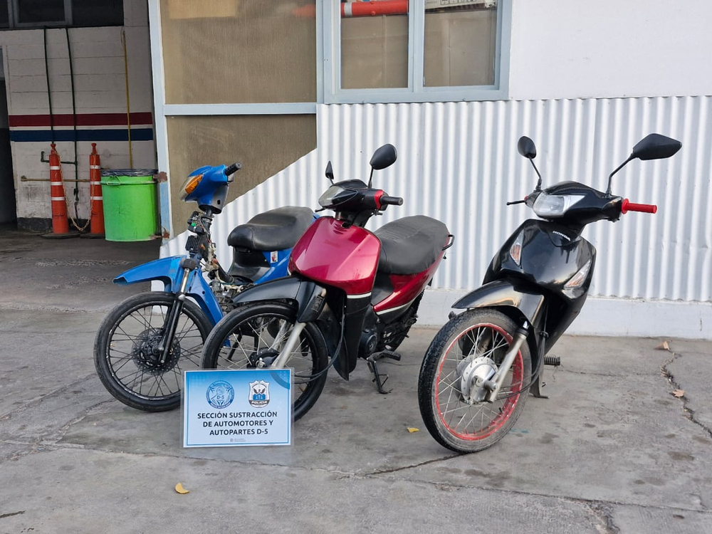 Operativos por inseguridad en San Juan permitieron recuperar motos con pedido de secuestro.