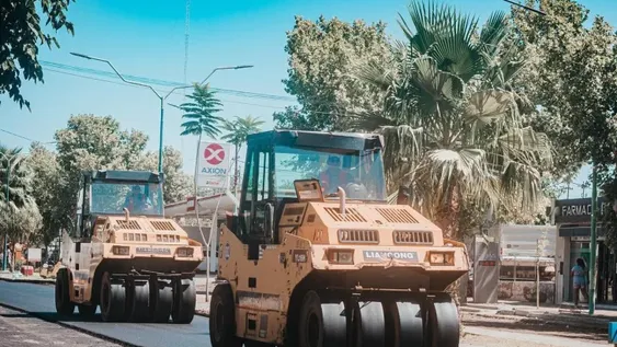 Pavimentan la Diagonal en Caucete