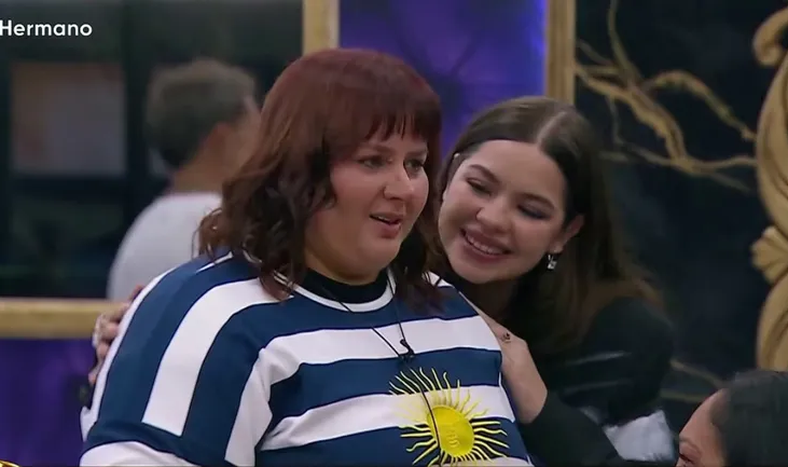En su fugaz entrada a Gran Hermano, la hija de Andrea del Boca saludó cariñosamente a los aliados.