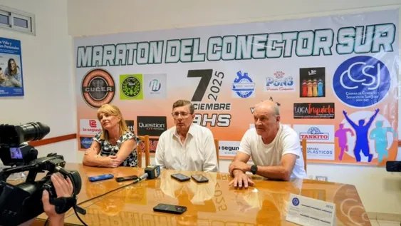 Este viernes, la Cámara de Comercios y Servicios de San Juan anunció, en conferencia de prensa, la realización del primer Maratón Conector Sur.