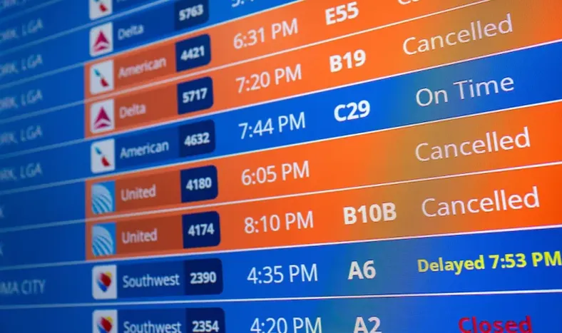 Más vuelos cancelados por el cierre de gobierno de Estados Unidos