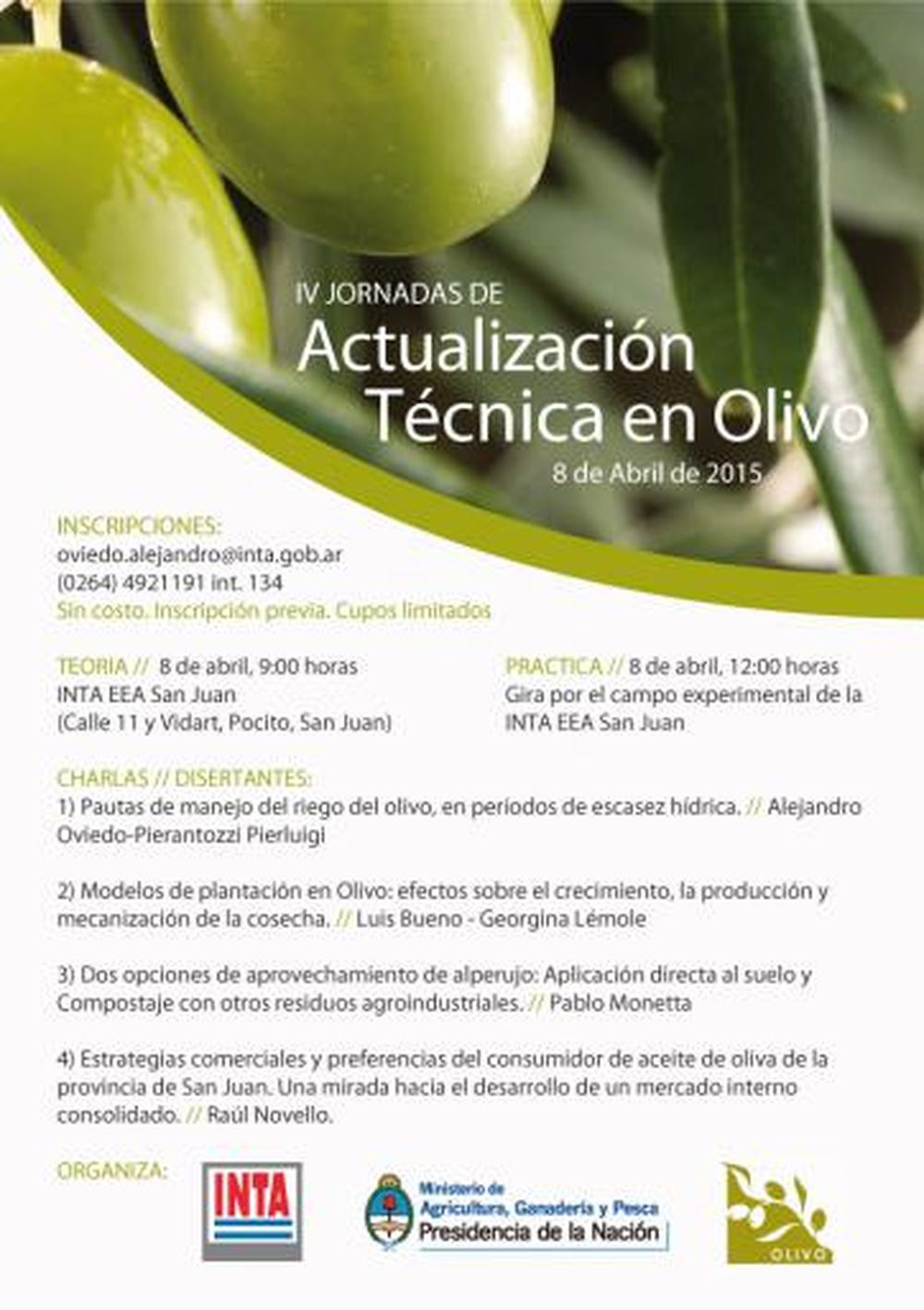 IV Jornadas de actualización técnica en olivo