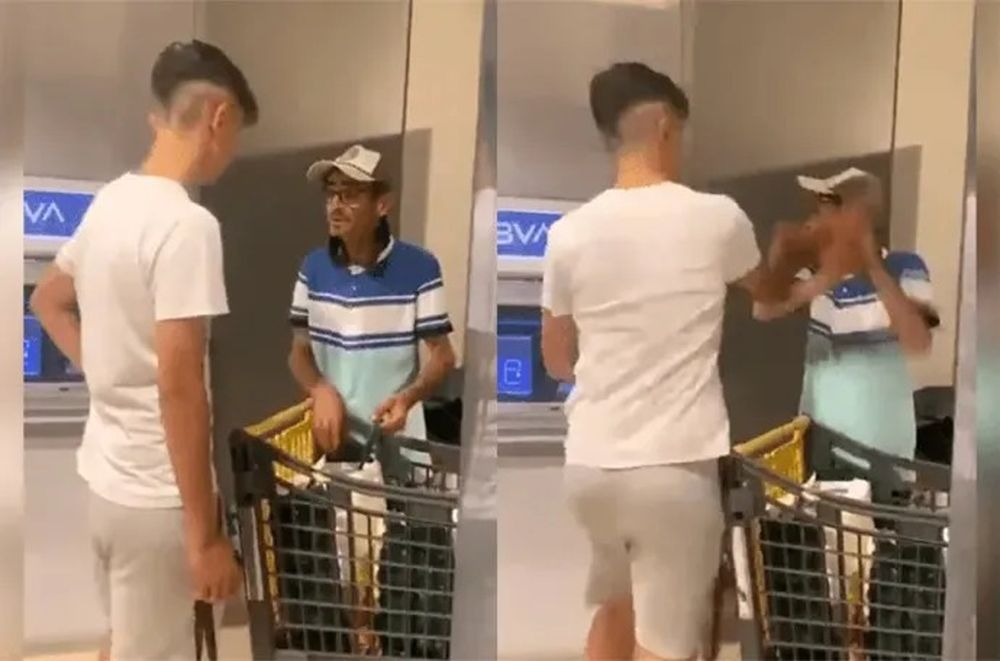 Indignante: un joven se grabó golpeando a una persona en situación de calle