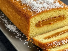 Budín de coco relleno con dulce de leche Budín de coco relleno con dulce de leche