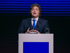 El presidente Javier Milei habló frente a empresarios. El presidente Javier Milei habló frente a empresarios.