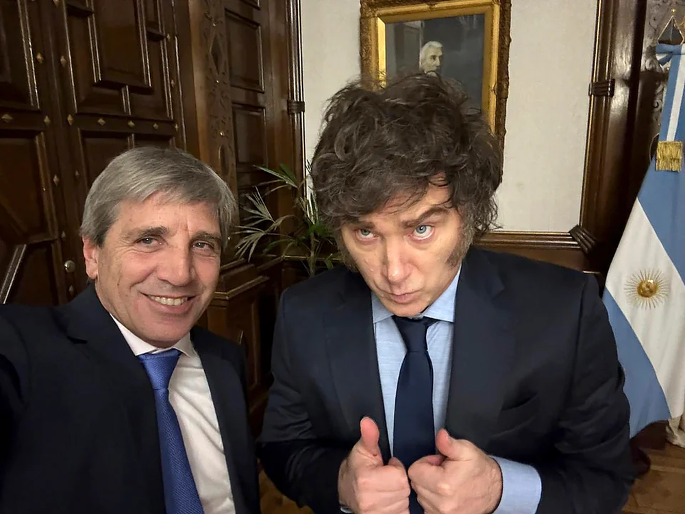 Javier Milei y Luis Caputo.
