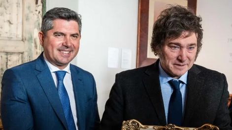 Marcelo Orrego, nuevamente en el lote de gobernadores que invitó Javier Milei a la “Argentina Week”, esta vez en París. En 2025 participó de un evento similar en Nueva York (foto).&nbsp;