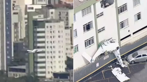 Una avioneta se estrelló contra un edificio en Brasil y hay dos muertos.