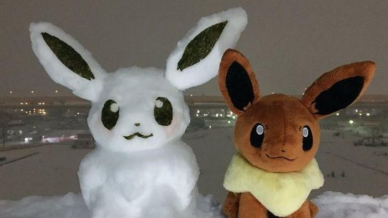 Nevó en Tokio y los japoneses aprovecharon para hacer las obras más increíbles