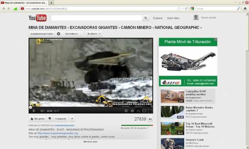 Mina de diamantes-excavadoras gigantes-camión minero