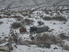postal blanca y peligro vial: una camioneta volco en la zona de el colorado por las intensas nevadas
