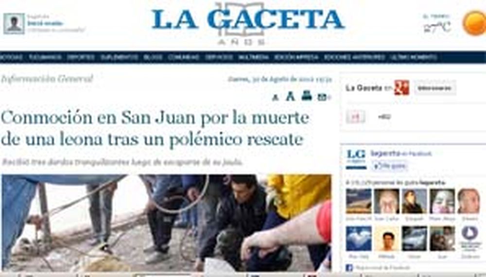 La noticia de la muerte de Simba recorrió todo el país
