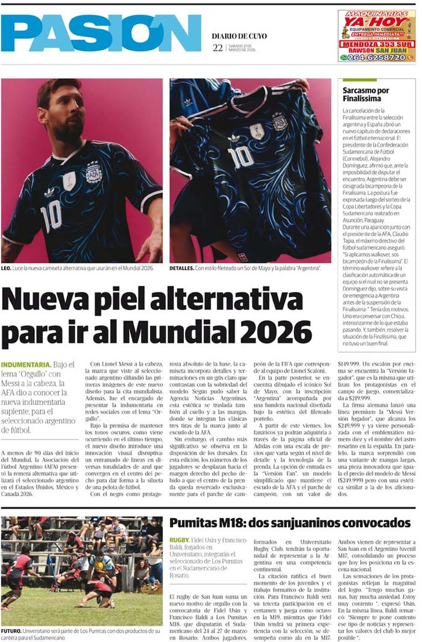 Diario de Cuyo | Pasion DDC 21 de Marzo 2026