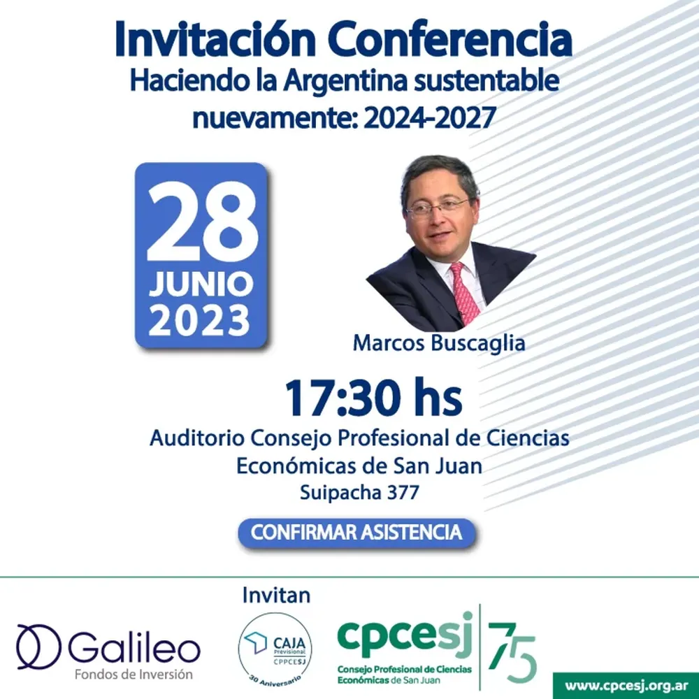 Marcos Buscaglia llega a San Juan para aportar claves de una nueva economía