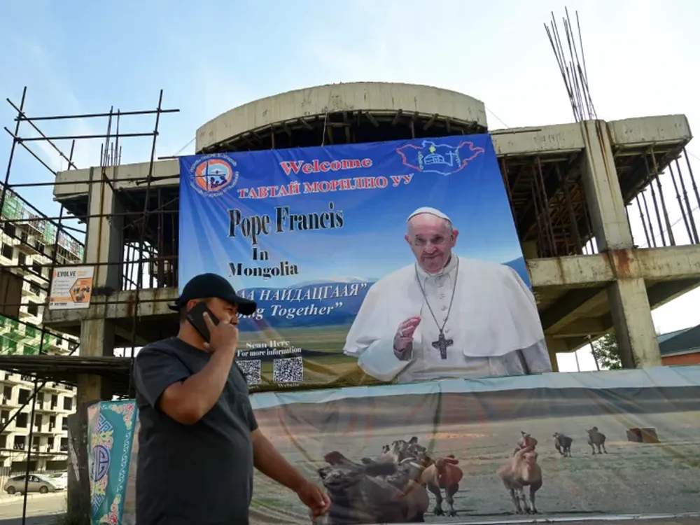 Francisco llegó a Mongolia para pedir por la paz mundial desde el “corazón de Asia”