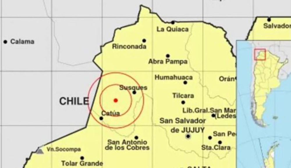 Un sismo de 6.4º se registró en Jujuy y se sintió también en Chile
