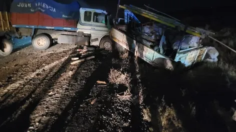 Aparatoso choque en Ruta 40 entre tres pesos pesados