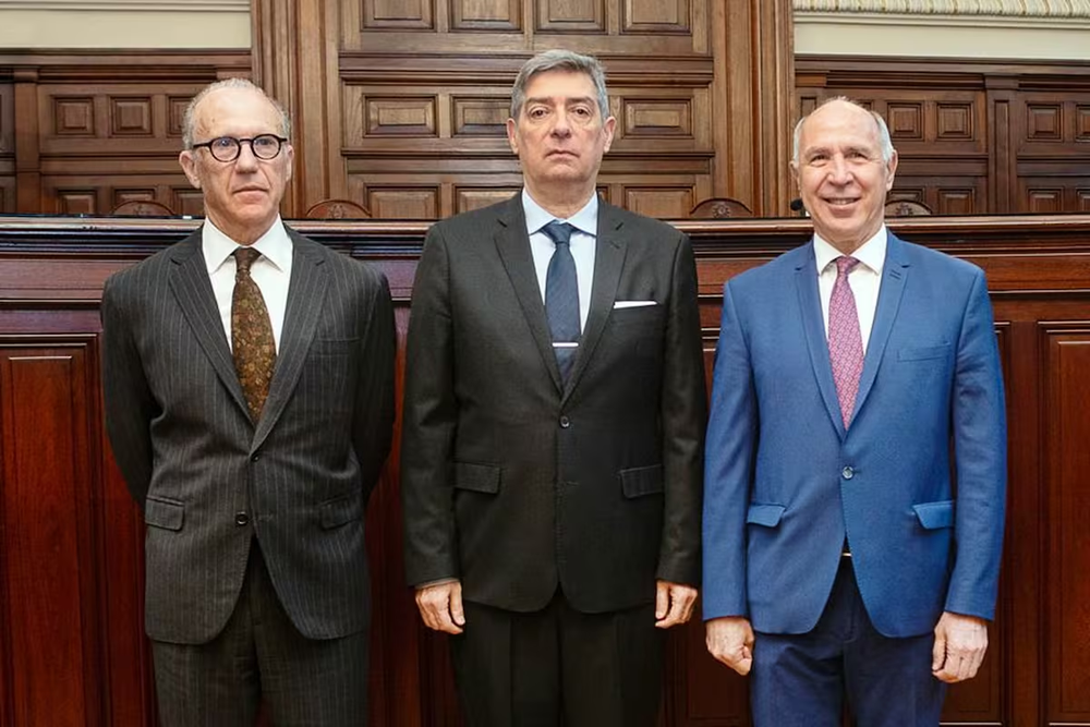 Los jueces de la Corte Suprema de Justicia de la Nación: Carlos Rosenkrantz, Horacio Rosatti y Ricardo Lorenzetti