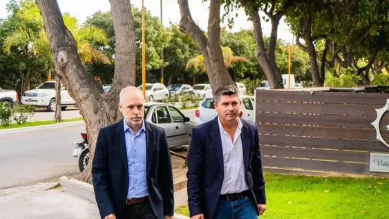Horacio Rodríguez Larreta y referentes de Juntos por el Cambio, en San Juan