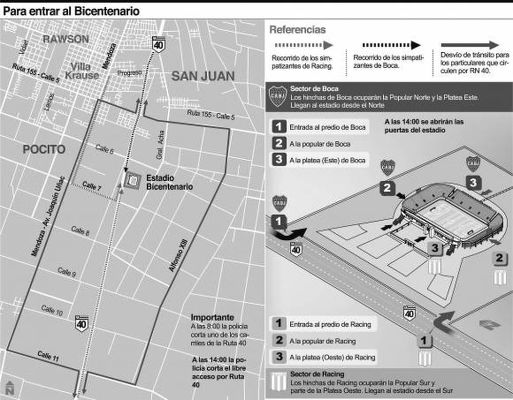 Copa Argentina: desvíos en Ruta 40 por operativo policial
