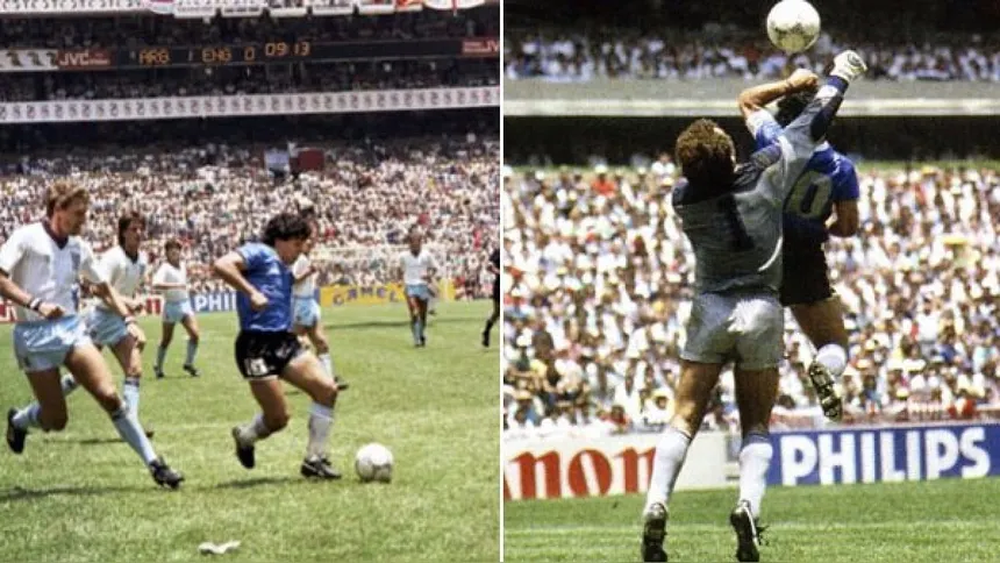 Los dos goles fueron de Maradona y llegaron separados por apenas unos minutos.
