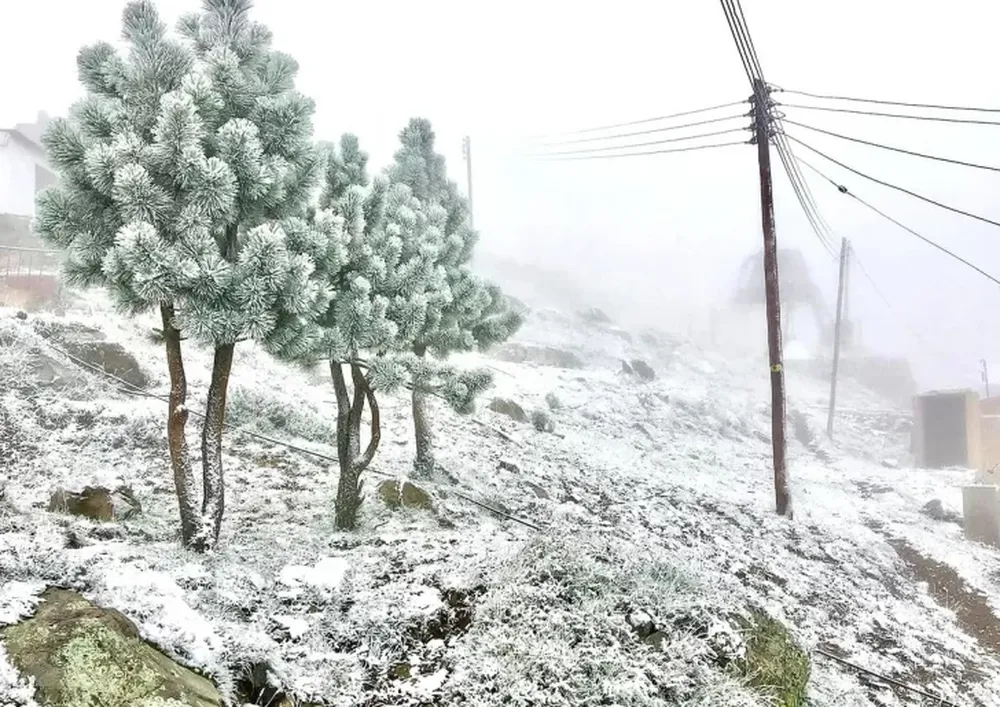 Un sorpresivo frente de aire frío con nevadas en el país