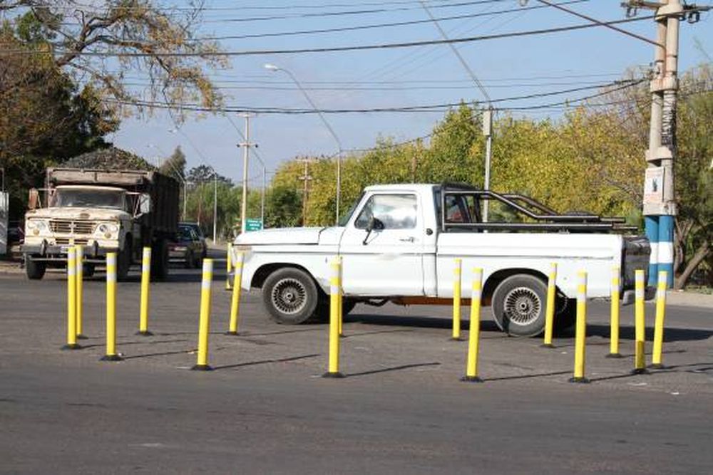 Colocaron una rotonda en el ingreso a Caucete
