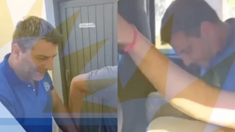 [VIDEO] Así detenían al jefe de ventas de Tankito acusado de robar millones de la caja fuerte