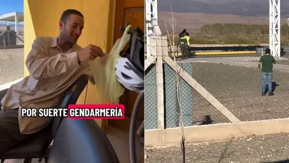 Recorren el país en bici y les pasó algo insólito en San Juan por droga: el video