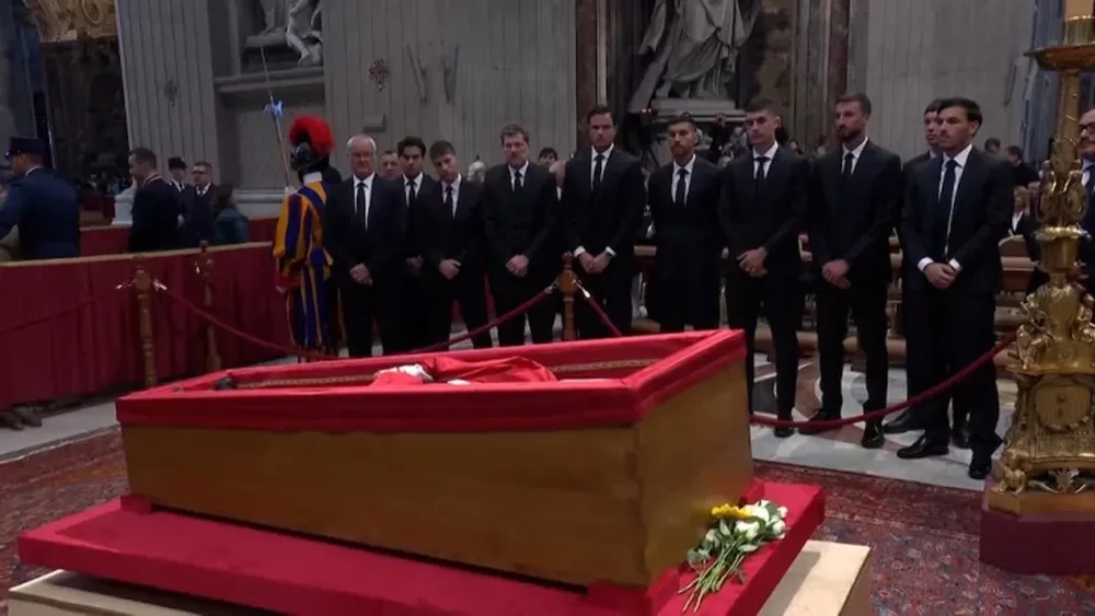 Los jugadores de la Selección argentina que se acercaron a despedir al papa Francisco