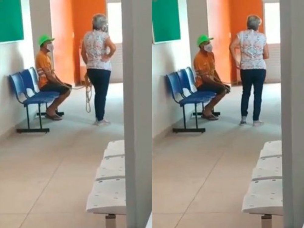 Ató a su marido con una soga y lo llevó a vacunarse contra el Covid-19