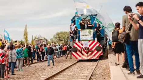 El tren solidario fue recibido en Caucete
