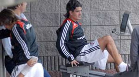 Ortega se entrenó al margen del plantel